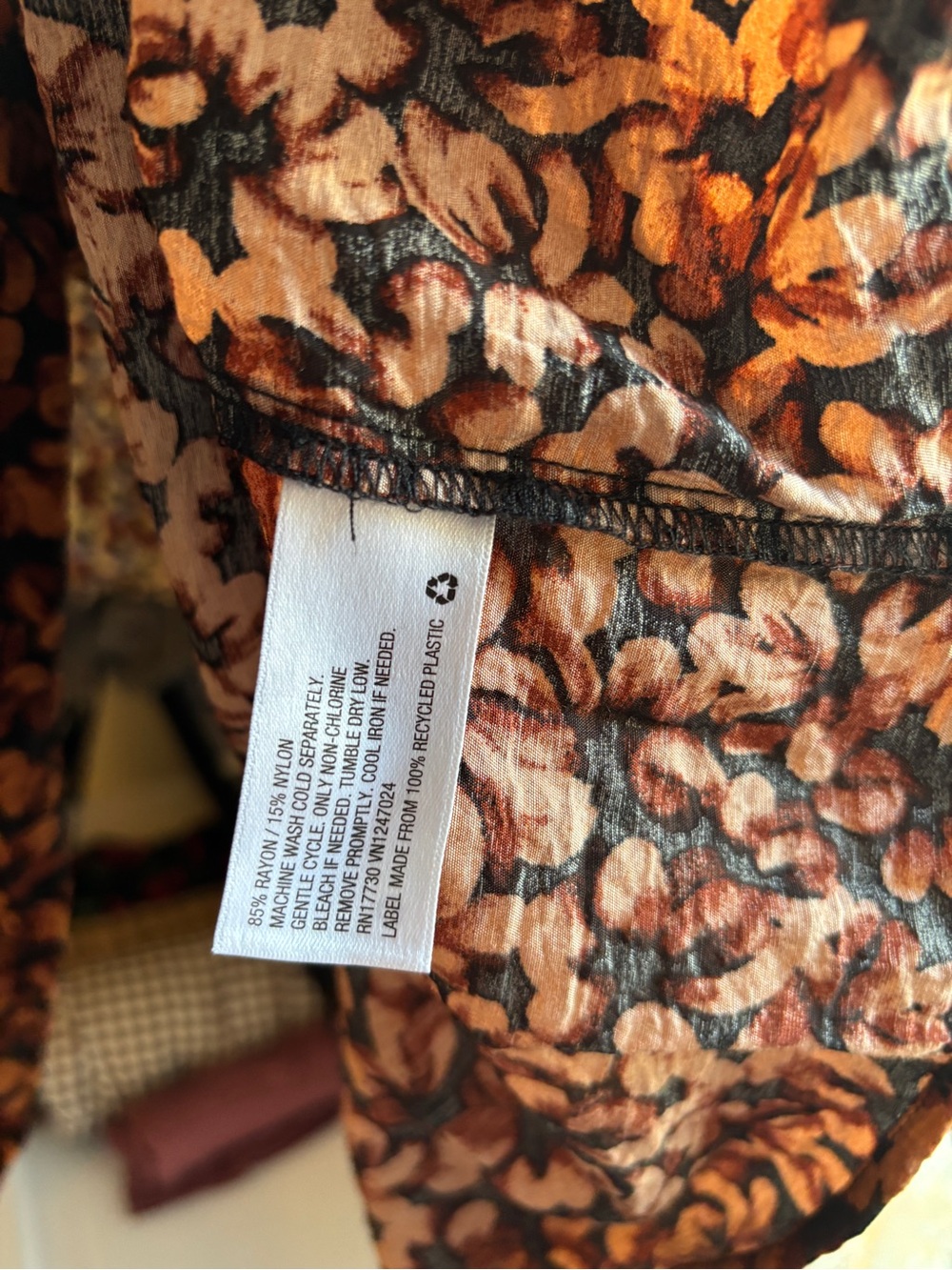EUC A New Day Floral Tie Front Boho Peasant Blouse | Women’s Plus XXL - Picture 9 of 16